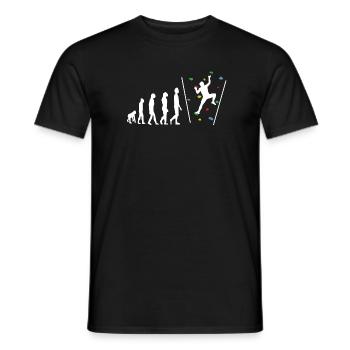 Bouldering Bouldern Evelution - Männer T-Shirt - Schwarz - Vorne - AI Model Male 178 light (178cm)