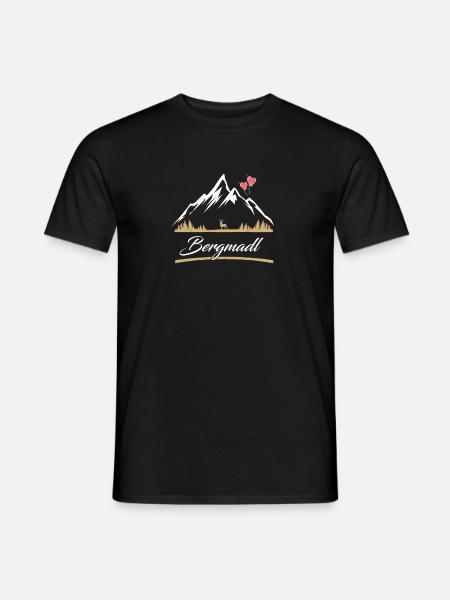 Bergmadl Bergmädchen Wandern Bergsteigen - Männer T-Shirt - Schwarz