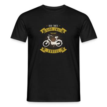 Maxi Moped Vier Takte Sind Zwei Zuviel Oldtimer - Männer T-Shirt - Schwarz - Vorne - AI Model Male 178 light (178cm)