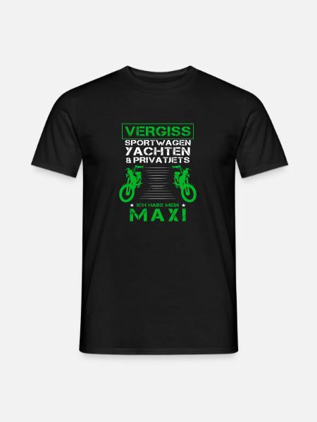 Maxi Moped Oldtimer Mopedfahrer Zweitakter - Männer T-Shirt - Schwarz