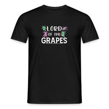 The Lord Of The Grapes Winegrower Winemaker Wine - Men's T-Shirt - black - Front - AI Model Male 178 light (178cm)