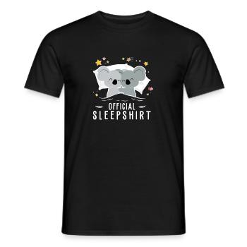 Offizieller Schlafanzug-Pyjama Koala, lustig - Männer T-Shirt - Schwarz - Vorne - AI Model Male 178 light (178cm)