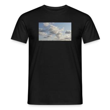 Sky Soft Clouds - Men's T-Shirt - black - Front - AI Model Male 178 light (178cm)