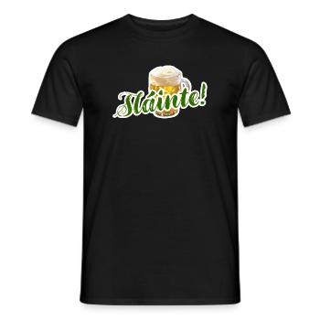 Skål – sláinte øl humor - Men's T-Shirt - black - Front - AI Model Male 178 light (178cm)