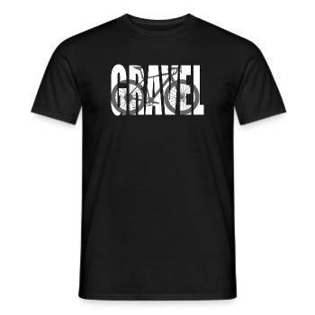 Gravel Bike - Men's T-Shirt - black - Front - AI Model Male 178 light (178cm)