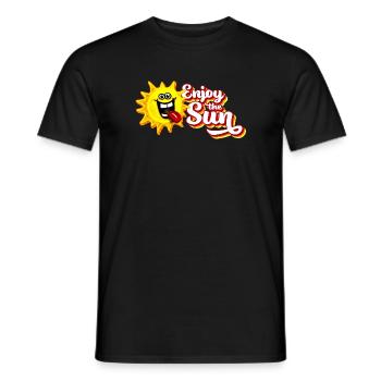 Enjoy the sun / Summer feeling / Retro-Look - Men's T-Shirt - black - Front - AI Model Male 178 light (178cm)
