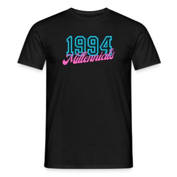 1994 Millennials Retro Datum Design - Männer T-Shirt - Schwarz - Vorne - AI Model Male 178 light (178cm)