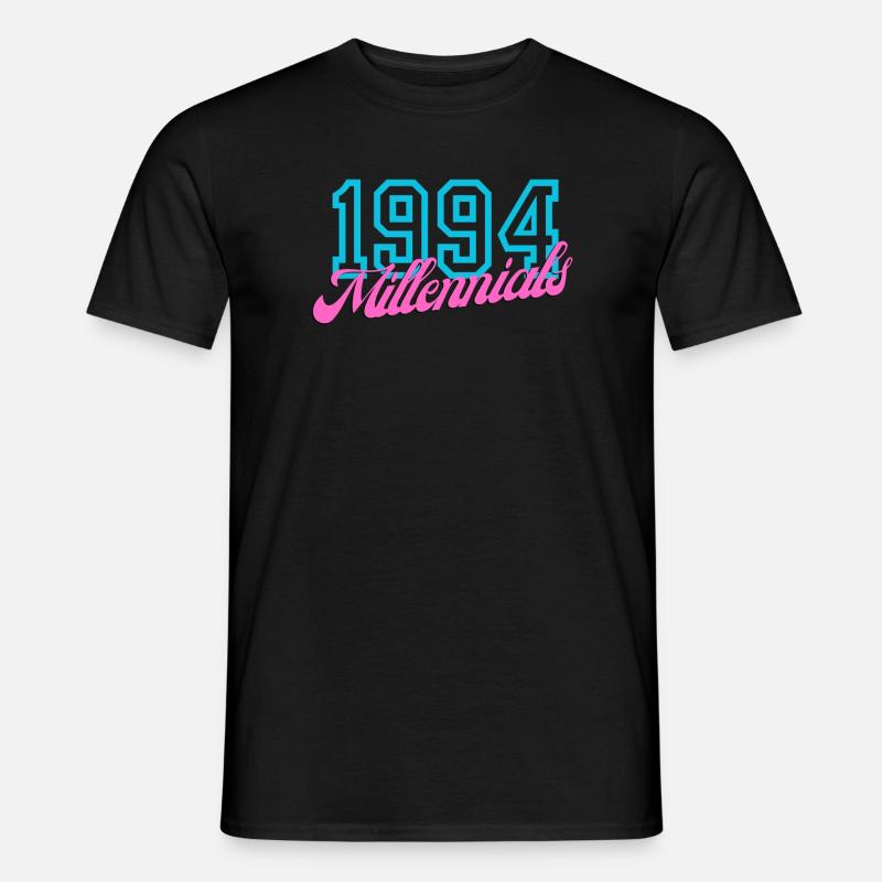 1994 Millennials Retro Datum Design - Männer T-Shirt - Schwarz