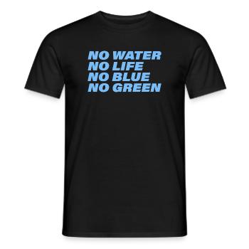 WATER - Männer T-Shirt - Schwarz - Vorne - AI Model Male 178 light (178cm)