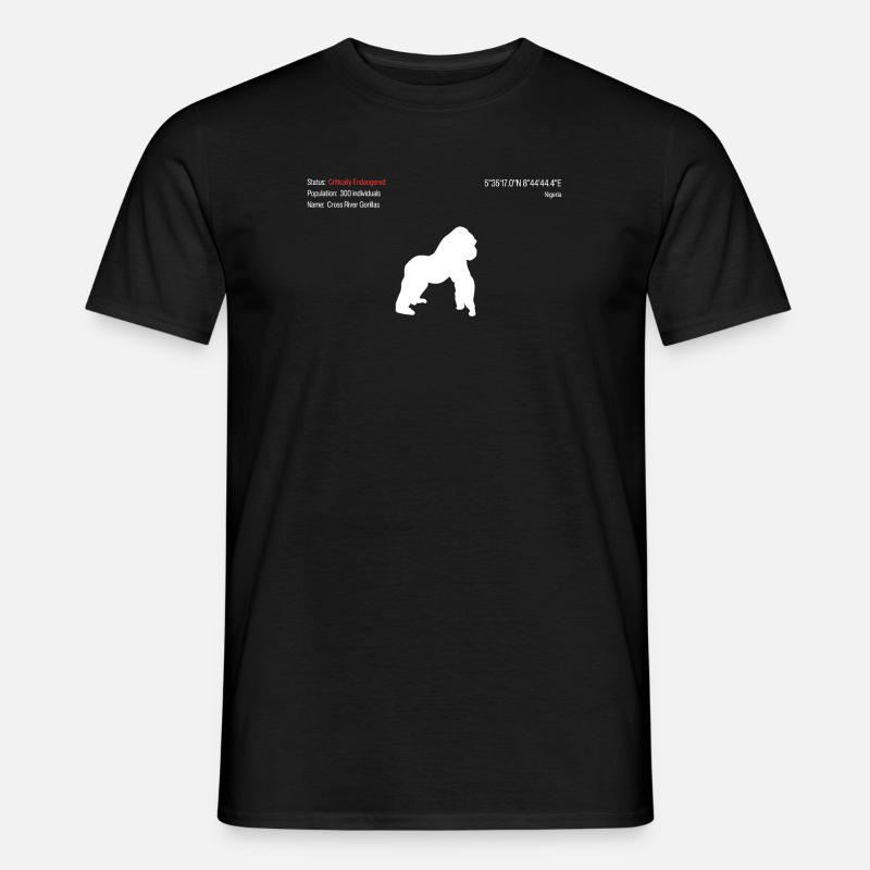 Gorilla - Miesten T-paita - musta