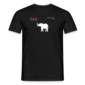Elephant - Men's T-Shirt - black - Front - AI Model Male 178 light (178cm)
