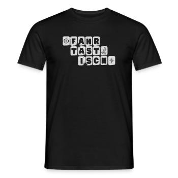 fahrtastisch - fantastisch, Wortspiel, Radsport - Männer T-Shirt - Schwarz - Vorne - AI Model Male 178 light (178cm)