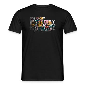 Its Okay If The Only Thing Is Breath - Men's T-Shirt - black - Front - AI Model Male 178 light (178cm)