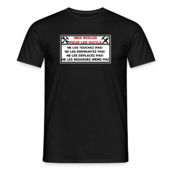 tools - Men's T-Shirt - black - Front - AI Model Male 178 light (178cm)