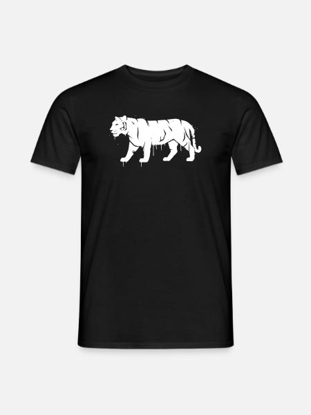 Tiger Graffiti Grunge Streetwear Vector - Men's T-Shirt - black