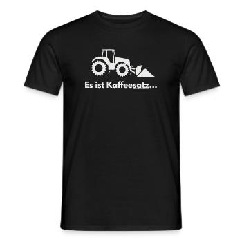 Coffee grounds tractor plough motif - Men's T-Shirt - black - Front - AI Model Male 178 light (178cm)