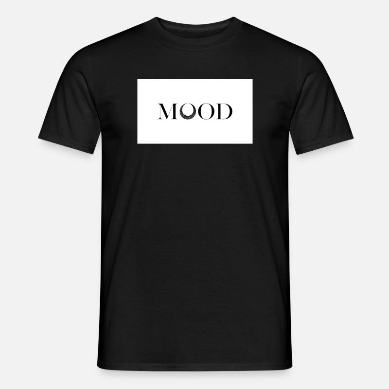 MOOD Minimal Typography Design - Männer T-Shirt - Schwarz