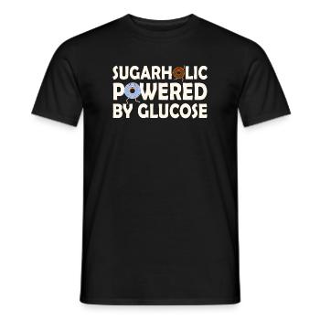 Sugarholic alimenté par le glucose - T-shirt homme - noir - Devant - AI Model Male 178 light (178cm)