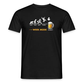 Vivement le week-end - humour biere - T-shirt homme - noir - Devant - AI Model Male 178 light (178cm)