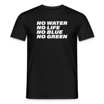WATER - Männer T-Shirt - Schwarz - Vorne - AI Model Male 178 light (178cm)