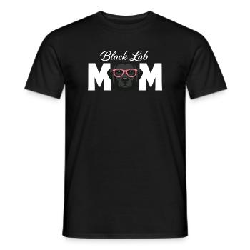 Black Lab Mom Black Labrador Lover  - Men's T-Shirt - black - Front - AI Model Male 178 light (178cm)