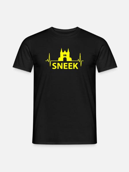 Sneek Heartbeat, Friesland Fan - Men's T-Shirt - black