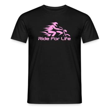 Motorrad Rose Fahrt fürs Leben - Männer T-Shirt - Schwarz - Vorne - AI Model Male 178 light (178cm)