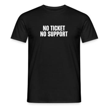No Ticket No Support Computer Scientist IT Administrator - Men's T-Shirt - black - Front - AI Model Male 178 light (178cm)