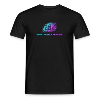 Gaming Tastatur Dinge, die mich Bewegen WASD - Männer T-Shirt - Schwarz - Vorne - AI Model Male 178 light (178cm)