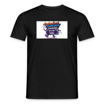 Cœur analogique, monde numérique - T-shirt homme - noir - Devant - AI Model Male 178 light (178cm)
