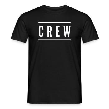crew_linie- - Men's T-Shirt - black - Front - AI Model Male 178 light (178cm)