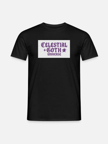 Celestial Goth Universe Typografie - Männer T-Shirt - Schwarz