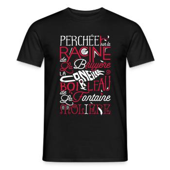 Berühmte französische Schriftsteller - Männer T-Shirt - Schwarz - Vorne - AI Model Male 178 light (178cm)