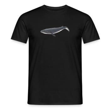 baleine bébé - baleineau Sei - Bébé Baleine - T-shirt homme - noir - Devant - AI Model Male 178 light (178cm)