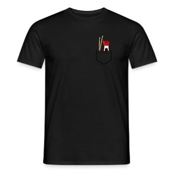 Soy Sauce Shirt Bag Sushi Gift Idea Asia - Men's T-Shirt - black - Front - AI Model Male 178 light (178cm)