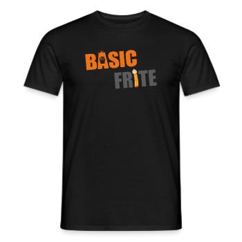 Grundlegende Pommes 2 - Männer T-Shirt - Schwarz - Vorne - AI Model Male 178 light (178cm)