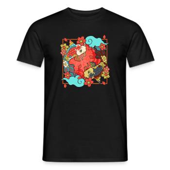 Koi Karpfen | Fisch Koi Japan Karpfen - Männer T-Shirt - Schwarz - Vorne - AI Model Male 178 light (178cm)