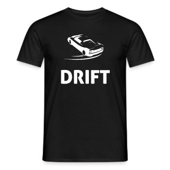 DRIFT - Männer T-Shirt - Schwarz - Vorne - AI Model Male 178 light (178cm)