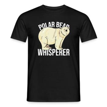 Polar Bear Whisperer Polar Bear Zookeeper Animal - Men's T-Shirt - black - Front - AI Model Male 178 light (178cm)