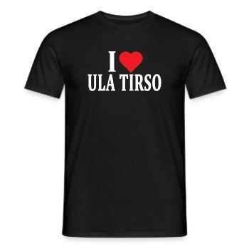 T-Shirt Io amo Ula Tirso T-Shirt Sardegna - Männer T-Shirt - Schwarz - Vorne - AI Model Male 178 light (178cm)