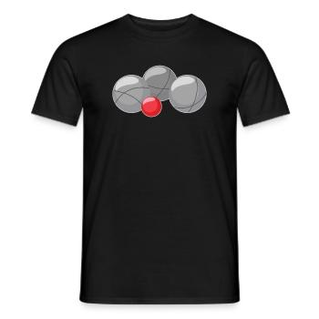 Boule balls for boules and petanque players - Men's T-Shirt - black - Front - AI Model Male 178 light (178cm)