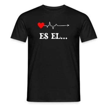 Carte des battements de cœur de l’Essex - T-shirt homme - noir - Devant - AI Model Male 178 light (178cm)