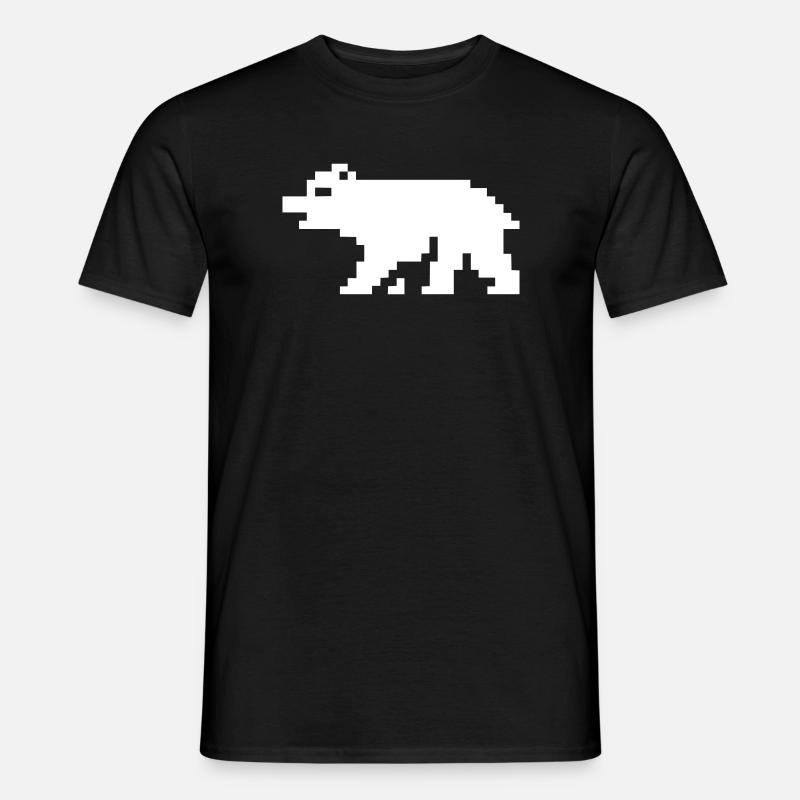 Ours en pixels 8 bits - T-shirt homme - noir