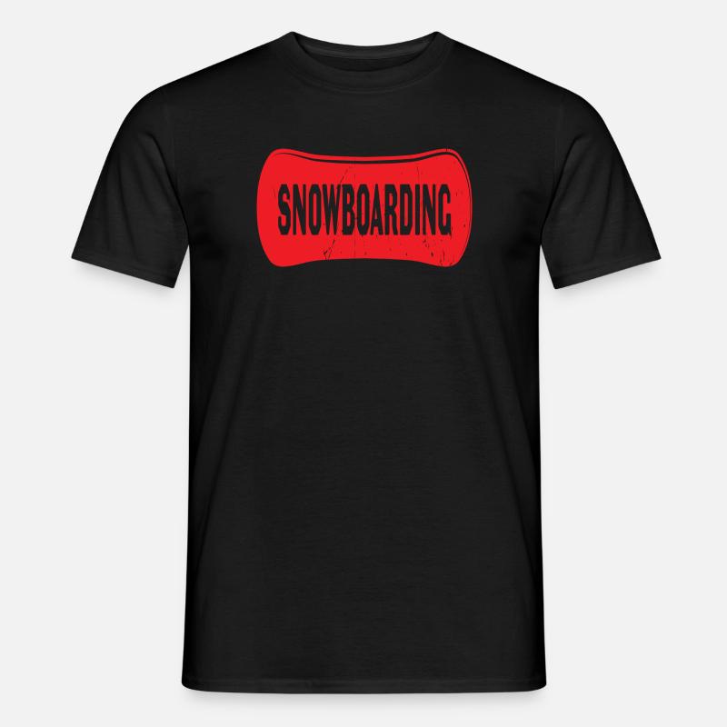 Snowboarding - Männer T-Shirt - Schwarz