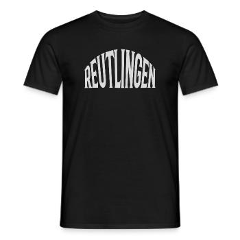 Reutlingen - Männer T-Shirt - Schwarz - Vorne - AI Model Male 178 light (178cm)