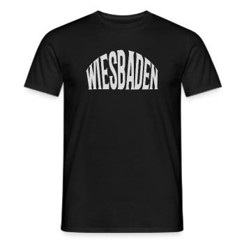 Wiesbaden - Männer T-Shirt - Schwarz - Vorne - AI Model Male 178 light (178cm)
