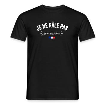 Humour Je Ne Râle Pas Je M'exprime Drole Râleur - T-shirt homme - noir - Devant - AI Model Male 178 light (178cm)