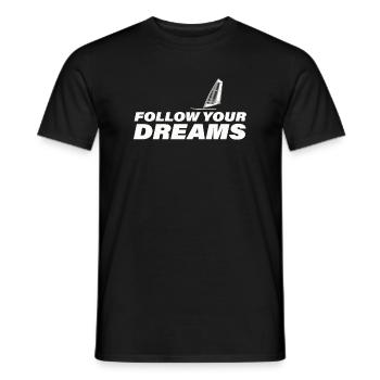 Follow Your Dreams - Men's T-Shirt - black - Front - AI Model Male 178 light (178cm)