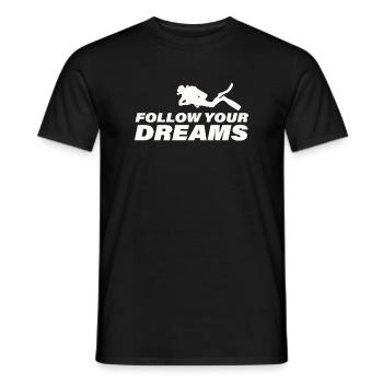 Suivez vos rêves - T-shirt homme - noir - Devant - AI Model Male 178 light (178cm)