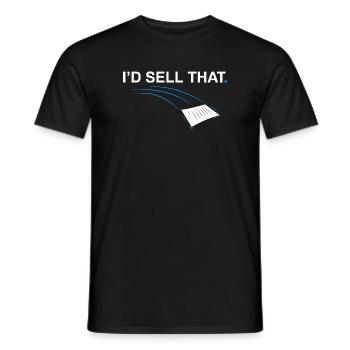 Je vendrais ce Drôle d’agent immobilier - T-shirt homme - noir - Devant - AI Model Male 178 light (178cm)